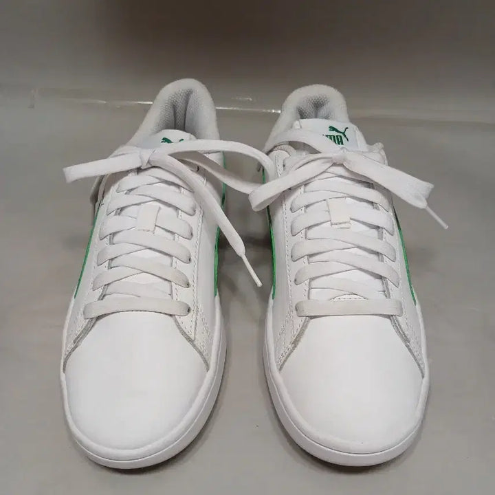 [BUNJANG] Puma Smash V2L White Green Sneakers / 푸마 스매쉬 V2L 화이트그린245