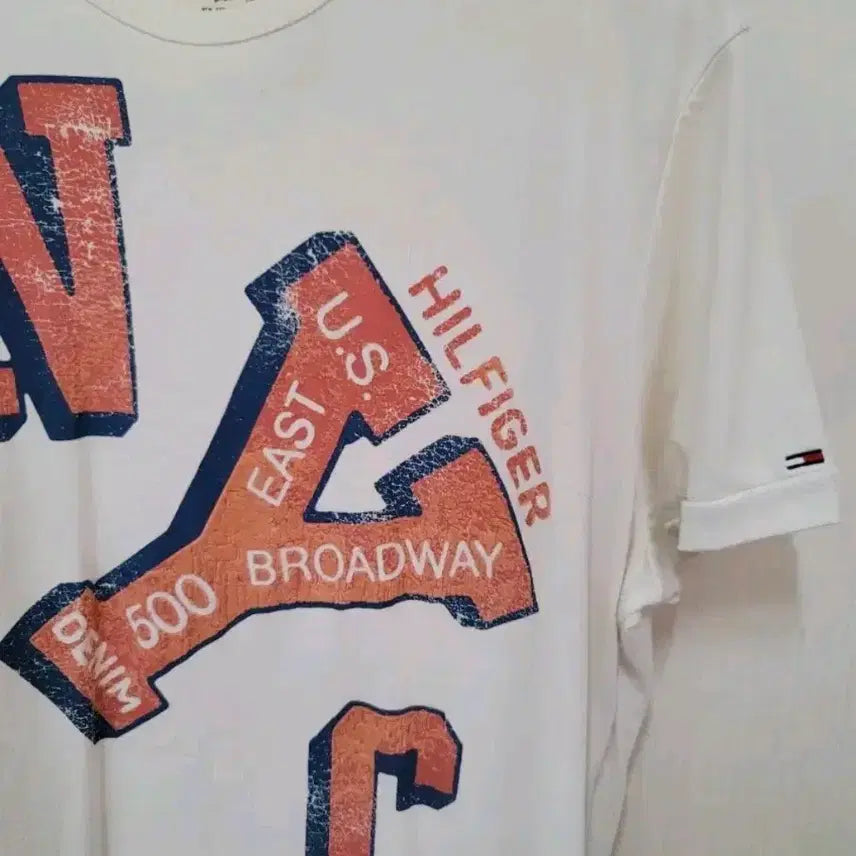 [BUNJANG] Tommy Hilfiger NYC White T-Shirt / 타미힐피거 NYC 반팔 티셔츠 화이트!최상품!