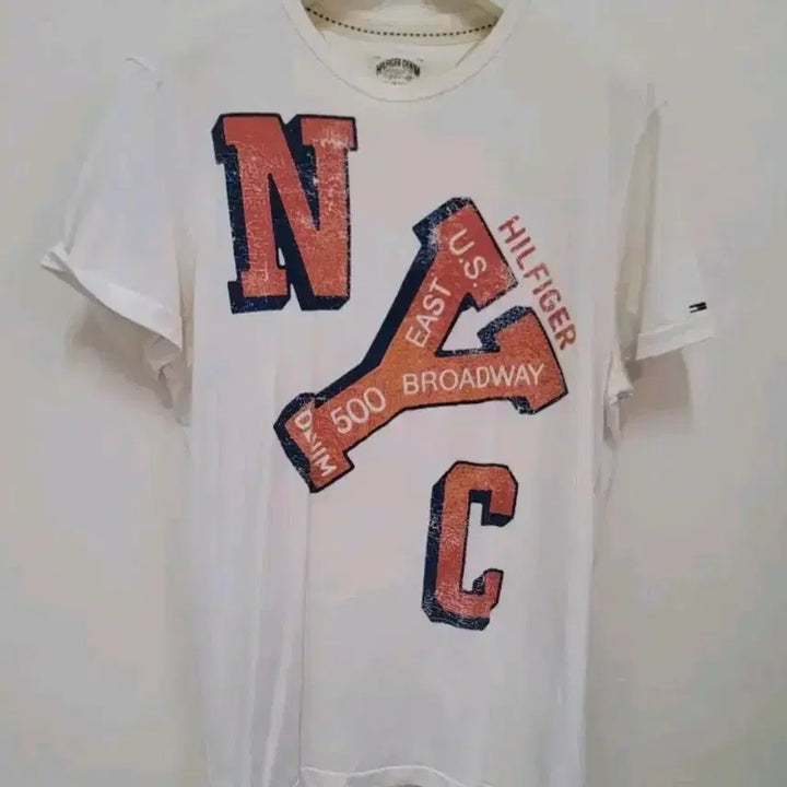 [BUNJANG] Tommy Hilfiger NYC White T-Shirt / 타미힐피거 NYC 반팔 티셔츠 화이트!최상품!