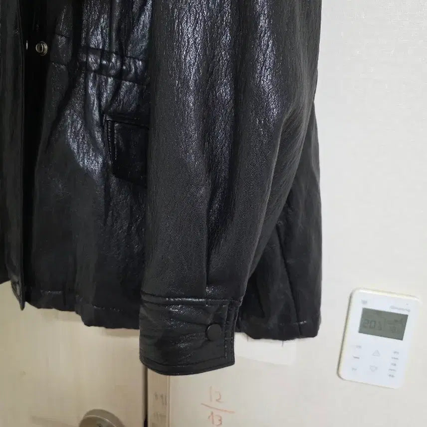 [BUNJANG] Eco Half String Leather Jacket / 에코 하프 스트링 레더자켓/고퀄리티