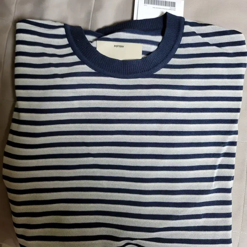 [BUNJANG] Pottery Short Sleeve Comfort Crew Neck Knit Top / 새상품 포터리 숏슬리브 컴포트 크루넥 니트 5사이즈