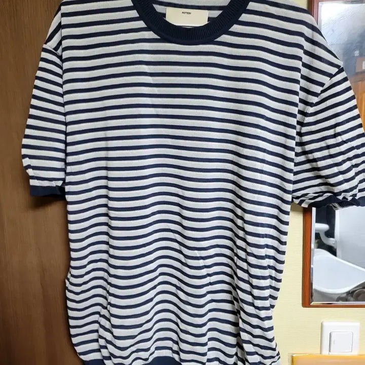 [BUNJANG] Pottery Short Sleeve Comfort Crew Neck Knit Top / 새상품 포터리 숏슬리브 컴포트 크루넥 니트 5사이즈