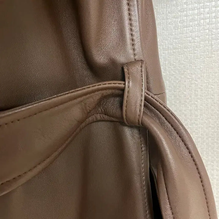 [BUNJANG] JOSEPH Natural Lambskin Long Coat Brown / JOSEPH 조셉 천연 양가죽 롱 코트 브라운