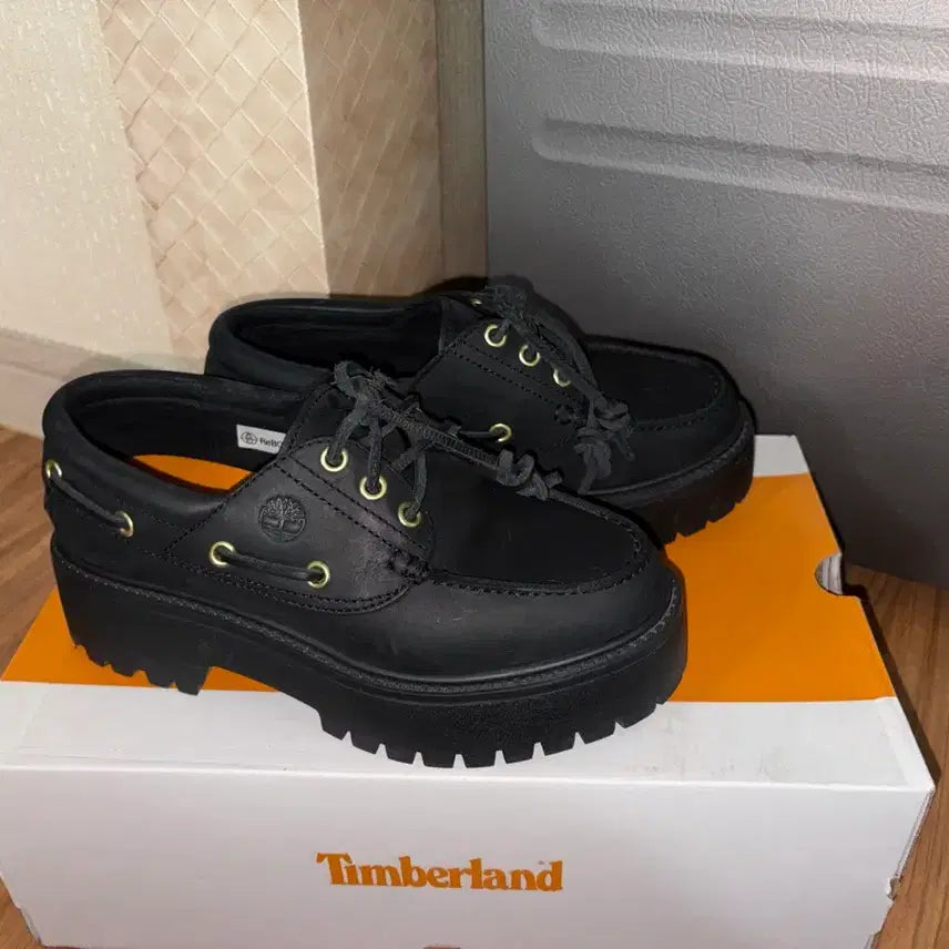 [BUNJANG] Timberland Stone Street Boat Shoes - Black / [240] 팀버랜드 스톤 스트리트 보트슈즈