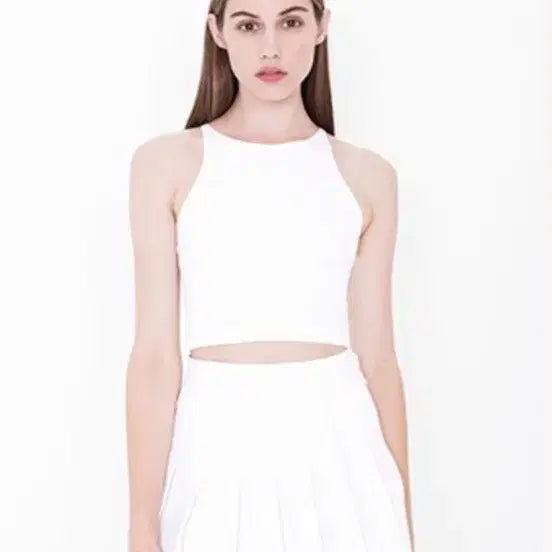 [BUNJANG] American Apparel White Halterneck Top / 아메리칸어패럴 화이트 홀터넥 탑
