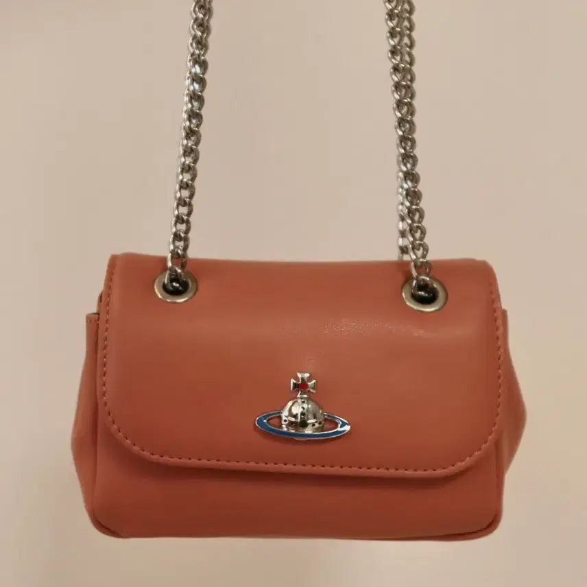 [BUNJANG] Vivienne Westwood Lambskin Chain Crossbody Bag / 비비안웨스트우드 체인 크로스백