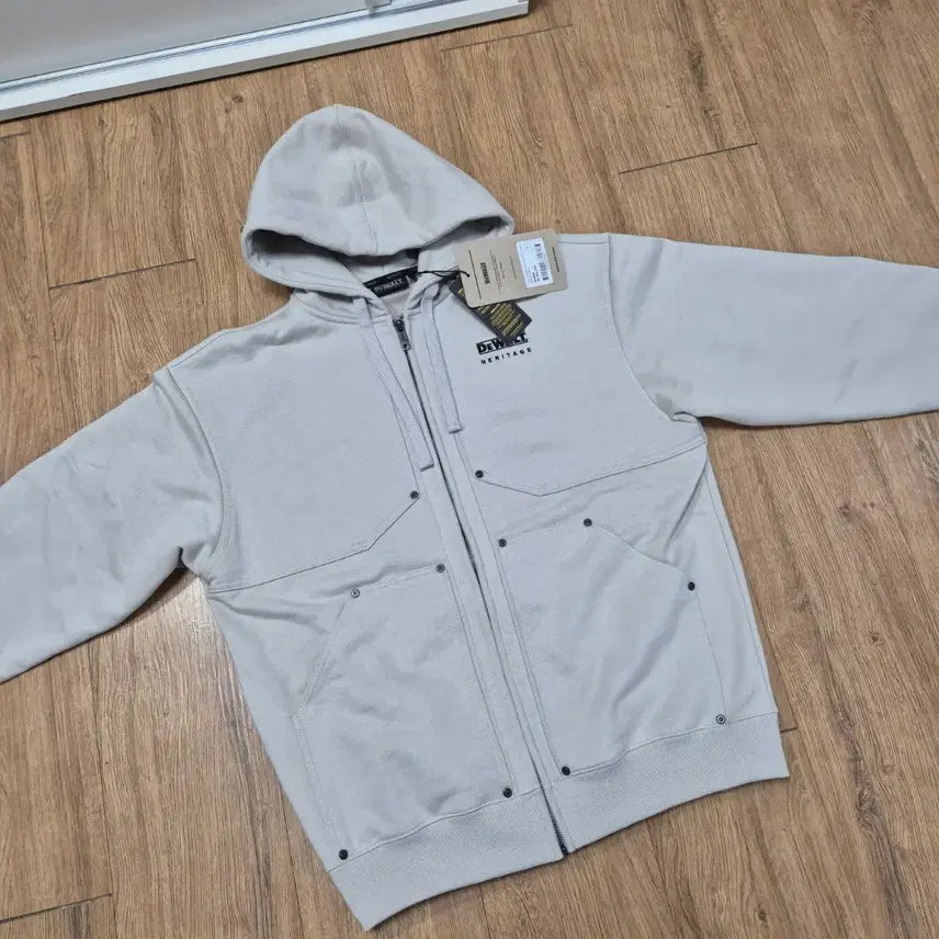 [BUNJANG] Dewalt Heritage Carpenter Hooded Zip-Up Sweatshirt / (새상품)디월트헤리티지 카펜터 후드 집업 [정가 119,000]