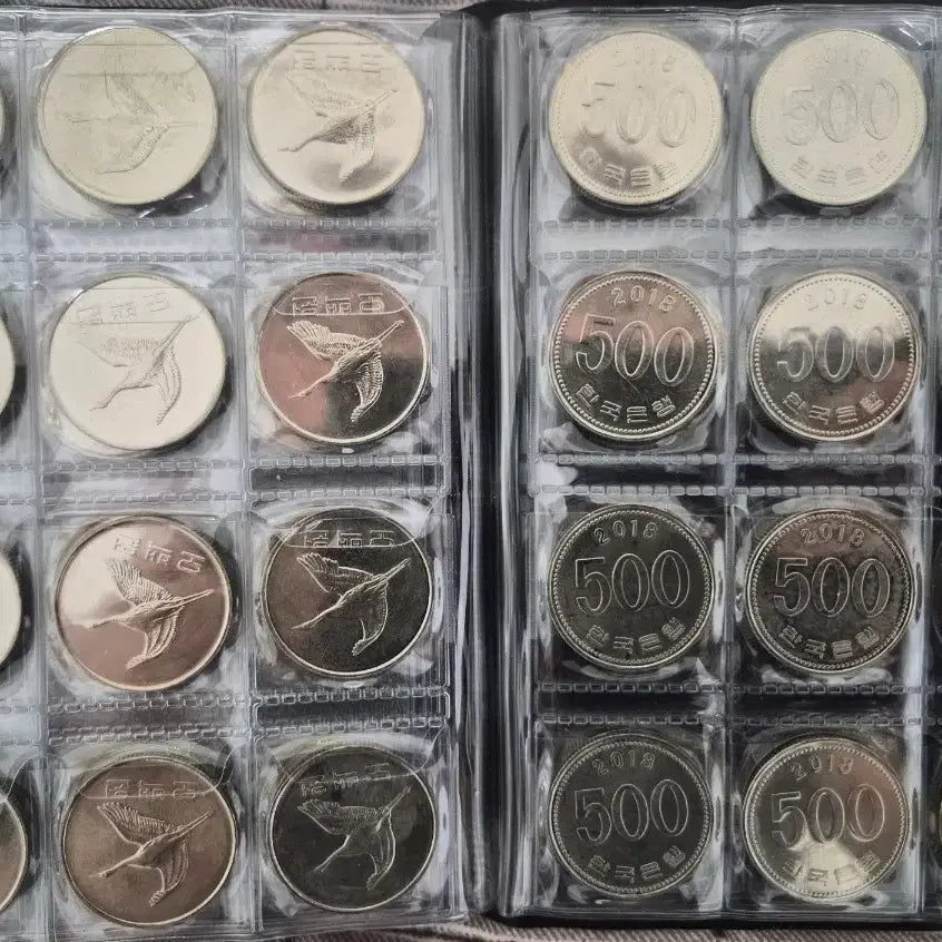 [BUNJANG] 10 x 2018 Uncirculated 500 KRW Coins Bundle Set / 2018년 미사용 500원 10개 일괄
