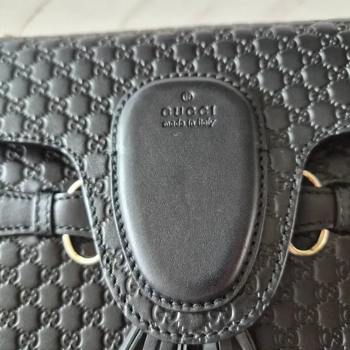 [BUNJANG] Gucci Emily Microguccissima Leather Shoulder Bag / 구찌 마이크로시마 레더 에밀리 숄더백 블랙(정품)