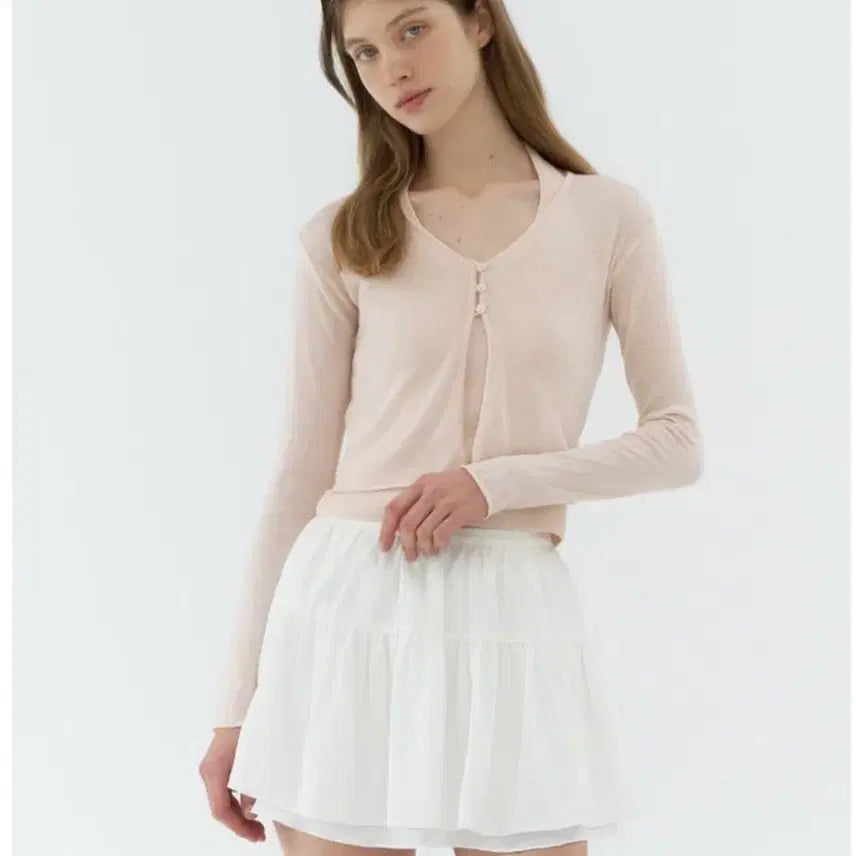 [BUNJANG] Le Vain Halter Neck Knit Cardigan (S) / 르베인 홀터넥 니트 가디건 s