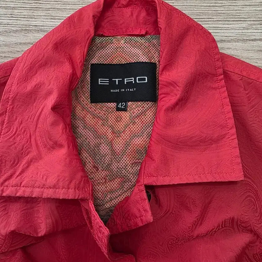 [BUNJANG] Etro Orange Paisley Pattern Coat (Size 42) / 명품 에트로 오렌지 페이즐리 패턴 코트 42