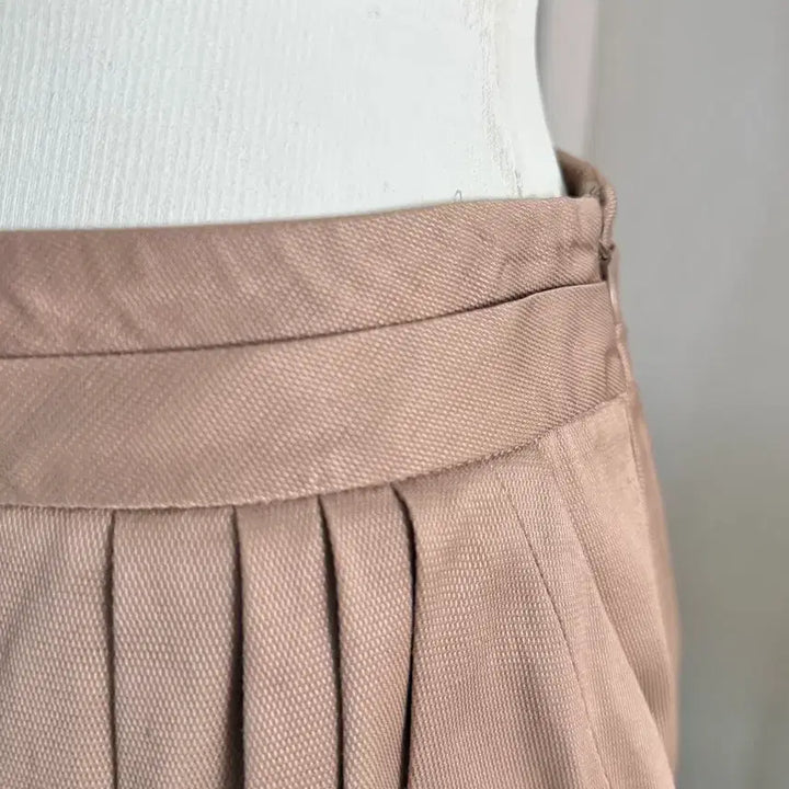 [BUNJANG] It MICHAA Beige Pleated Midi Skirt / 잇미샤 베이지 플리츠 미디 스커트