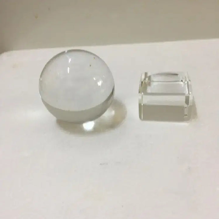[BUNJANG] Crystal Sphere with Crystal Base / 동그란 원형의 투명 크리스탈(좌대도 크리스탈) / 요316