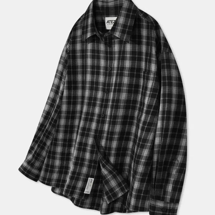 [SOLD OUT] (새상품)아테즈 에센셜  코튼 체크 셔츠 S [정가 41,000원]