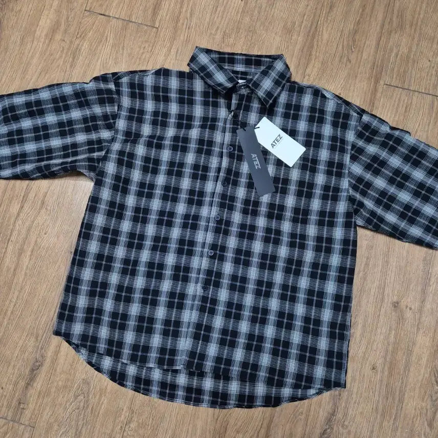 [SOLD OUT] (새상품)아테즈 에센셜  코튼 체크 셔츠 S [정가 41,000원]