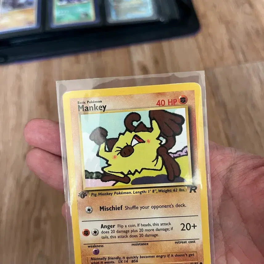 [BUNJANG] Pokemon Mankey First Edition North American Trading Card / 북미 퍼스트에디션 초판 망키 포켓몬카드