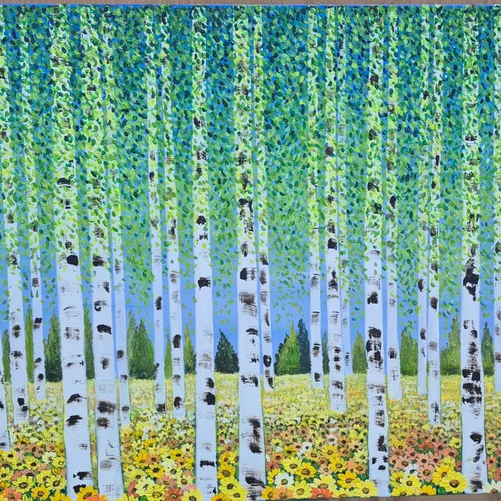 [BUNJANG] Forest of Spring Canvas Painting / 봄의 숲에서