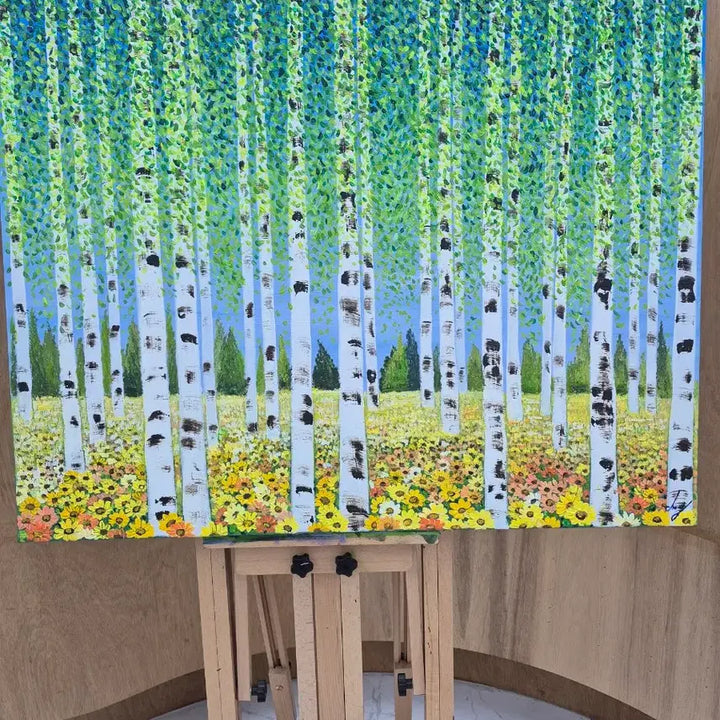 [BUNJANG] Forest of Spring Canvas Painting / 봄의 숲에서