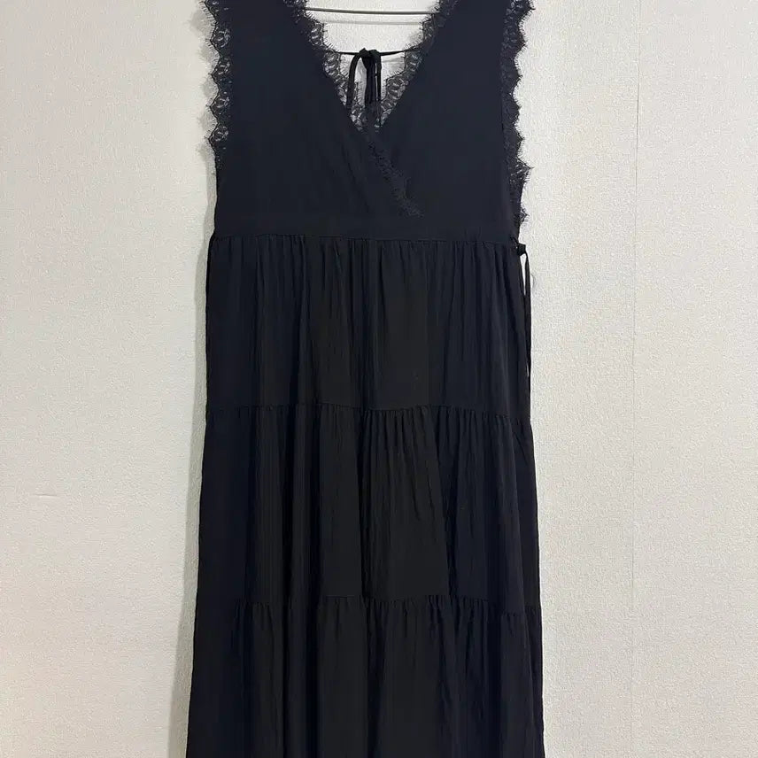[BUNJANG] Black Lace Long Dress / 블랙 레이스 롱 원피스