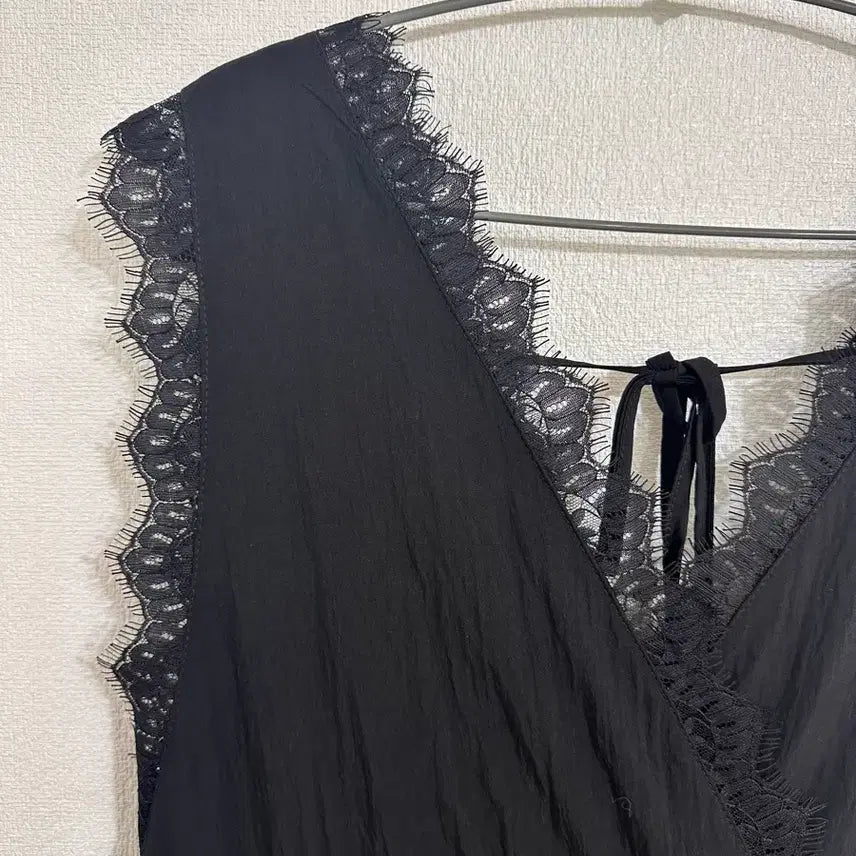 [BUNJANG] Black Lace Long Dress / 블랙 레이스 롱 원피스