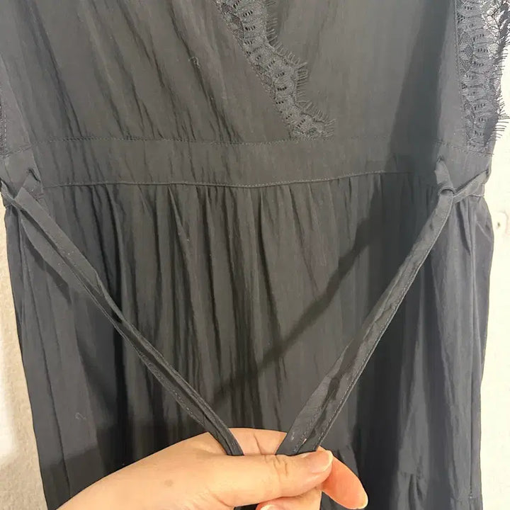 [BUNJANG] Black Lace Long Dress / 블랙 레이스 롱 원피스