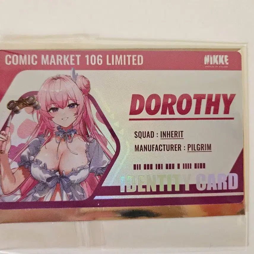 [BUNJANG] Goddess of Victory: Nikke Dorothy Comic Market 106 Limited ID Card / 새상품)니케 코믹 마켓 도로시 c106 한정 아이덴티디 특전 카드
