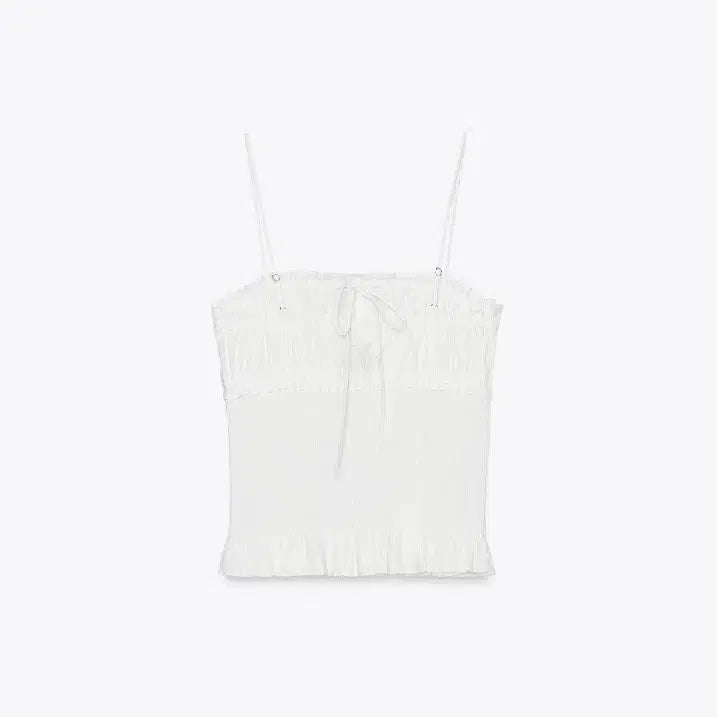 [BUNJANG] Zara Poplin White Top Size S / 새상품) 자라 포플린 화이트 탑 S