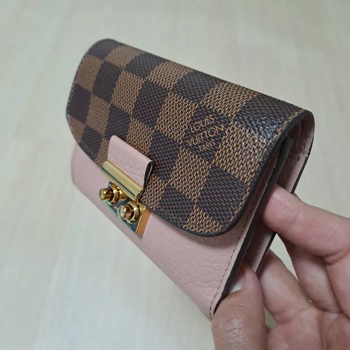 [BUNJANG] Louis Vuitton Damier Ebene Pink Bifold Wallet / [100%/정품] 루이비통 다미에 에벤 핑크 반지갑