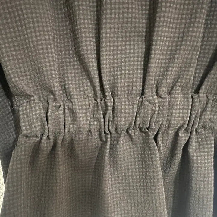 [BUNJANG] Houndstooth Pattern Short Sleeve Jacket Blouse / 블랙 하운드투스 반팔 자켓 블라우스