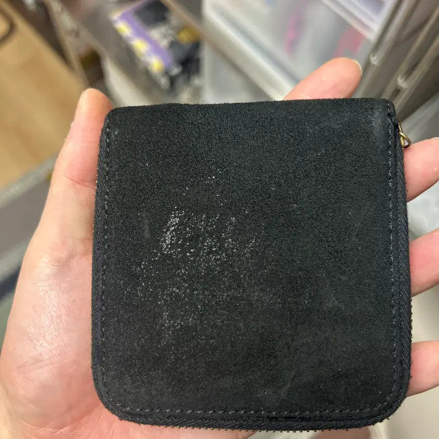 [BUNJANG] Visvim Suede Leather Bifold Wallet - Black / visvim 비즈빔 스웨이드 가죽 블랙 반지갑