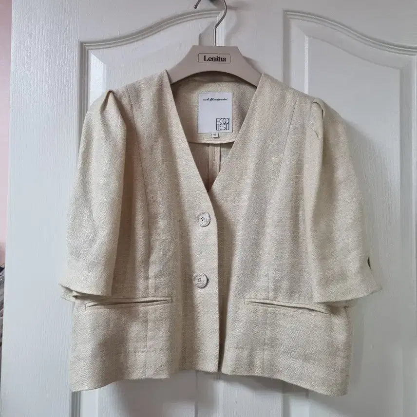 [BUNJANG] Egoist Linen Short Sleeve Jacket / 에고이스트 린넨 반팔자켓