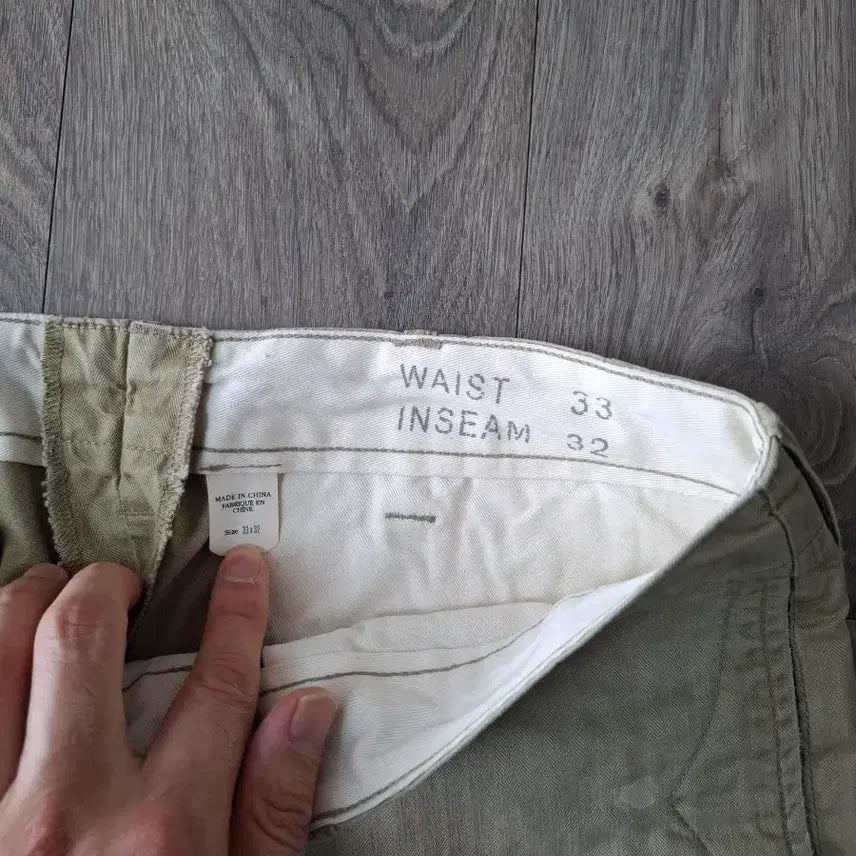 [BUNJANG] RRL Officer Fit Herringbone Distressed Chino Pants / 33/32 더블알엘 오피서핏 헤링본 디스트레스트 치노 페인팅