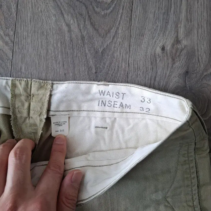 [BUNJANG] RRL Officer Fit Herringbone Distressed Chino Pants / 33/32 더블알엘 오피서핏 헤링본 디스트레스트 치노 페인팅