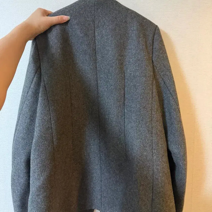 [BUNJANG] SINOON Melton Tweed Jacket (Melange Grey) / 시눈 MELTON TWEED JACKET (MELANGE GREY)
