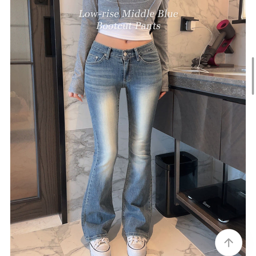 [BUNJANG] Hypnotic Low-Rise Washed Denim Pants L / 히프나틱 로우라이즈 워싱 데님 팬츠 L (교신X)