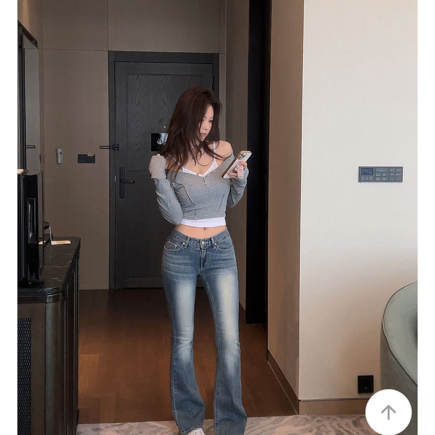 [BUNJANG] Hypnotic Low-Rise Washed Denim Pants L / 히프나틱 로우라이즈 워싱 데님 팬츠 L (교신X)