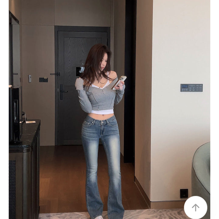 [BUNJANG] Hypnotic Low-Rise Washed Denim Pants L / 히프나틱 로우라이즈 워싱 데님 팬츠 L (교신X)
