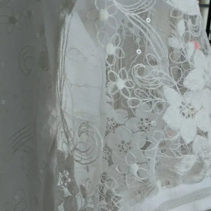 [BUNJANG] Son Jung Wan Lace Short-Sleeve Blouse White / 손정완 레이스 화이트 반팔 블라우스55