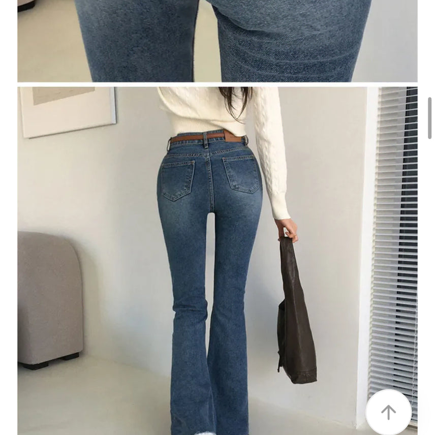 [BUNJANG] Holy Washing Denim Bootcut Pants L / 홀리 워싱 데님 부츠컷 팬츠 L (교신X)