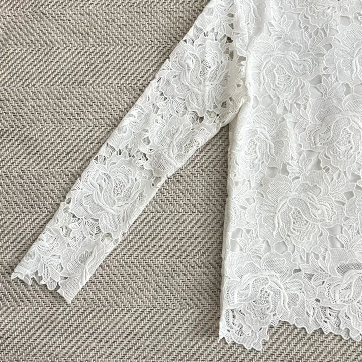[BUNJANG] STITCH DESIGN White Lace Blouse / STITCH DESIGN 화이트 레이스 블라우스