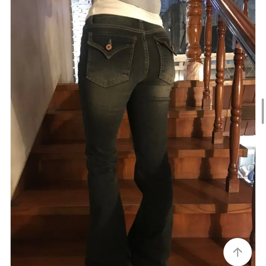 [BUNJANG] Karina Vintage Washed Pocket Bootcut Pants L / 카리나 빈티지 워싱 포켓 부츠컷 팬츠 L (교신X)