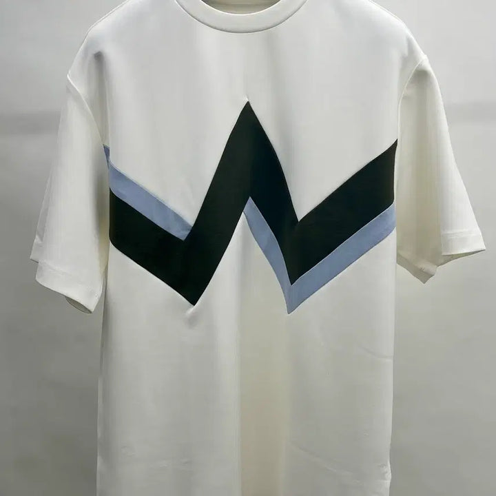 [BUNJANG] SYSTEM HOMME Zigzag Color Block Round Neck T-Shirt / 시스템옴므 원포인트 반팔티셔츠