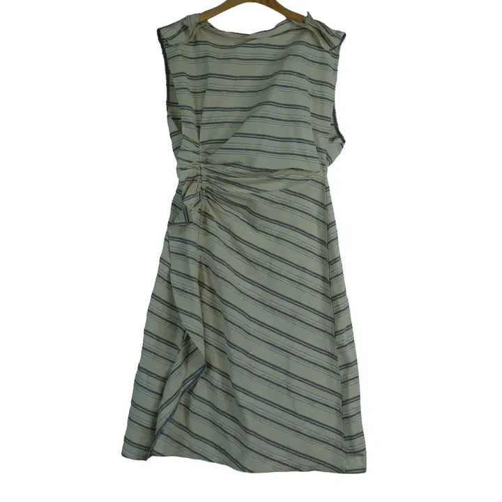 [BUNJANG] MINE Striped Shirring Sleeveless Dress / 마인 MINE 정품 스트라이프 셔링 원피스