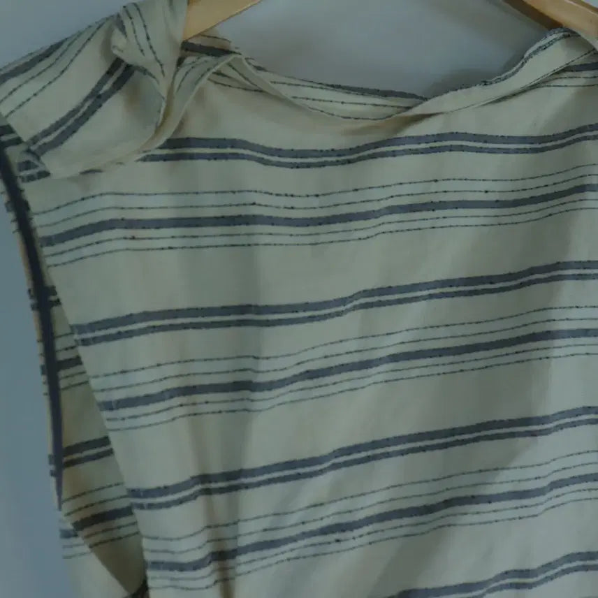 [BUNJANG] MINE Striped Shirring Sleeveless Dress / 마인 MINE 정품 스트라이프 셔링 원피스
