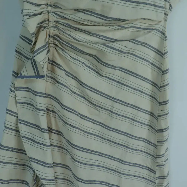 [BUNJANG] MINE Striped Shirring Sleeveless Dress / 마인 MINE 정품 스트라이프 셔링 원피스