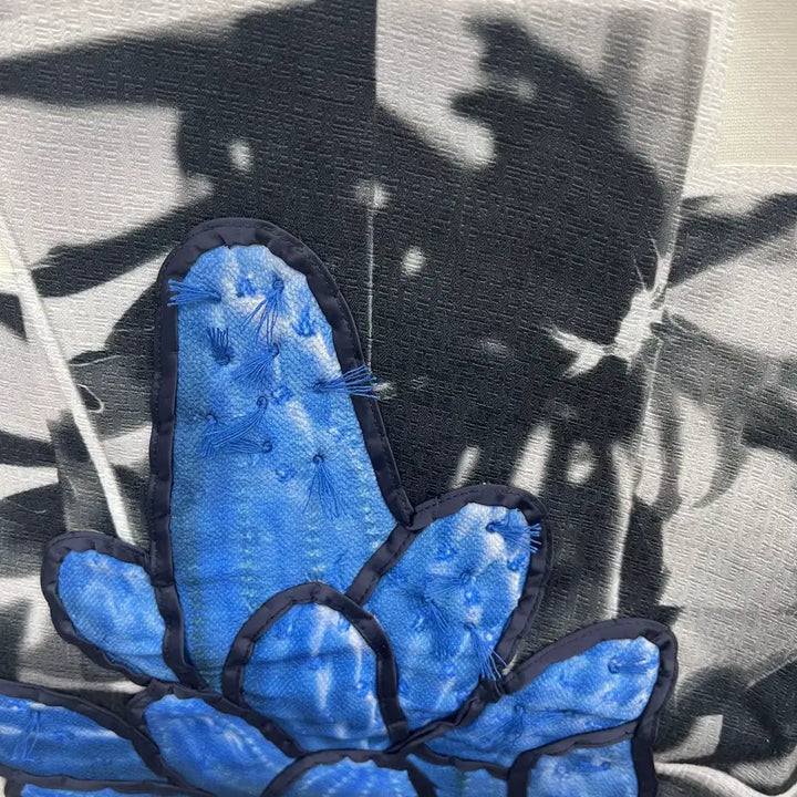 [BUNJANG] System Homme One-Point Embroidered Cactus T-Shirt / 시스템옴므 원포인트 반팔티셔츠