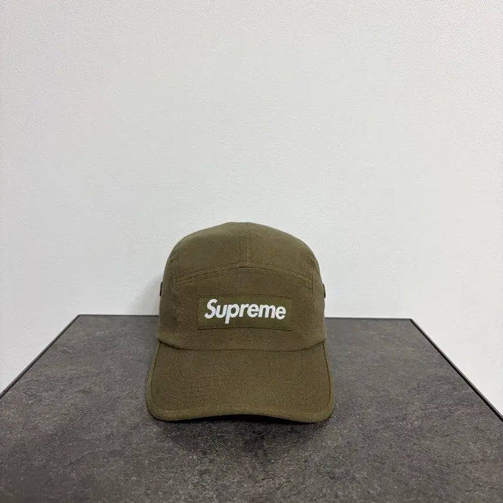 [BUNJANG] Supreme Box Logo Cordura Camp Cap Hat - Olive Khaki / (OS) 슈프림 박스로고 캠프캡 모자 코듀라 올리브 카키