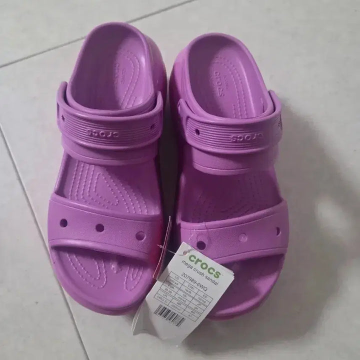 [BUNJANG] Crocs Mega Crush Sandal Purple W8 (250mm) / 크록스 메가 크러쉬 샌들 250 퍼플 w8