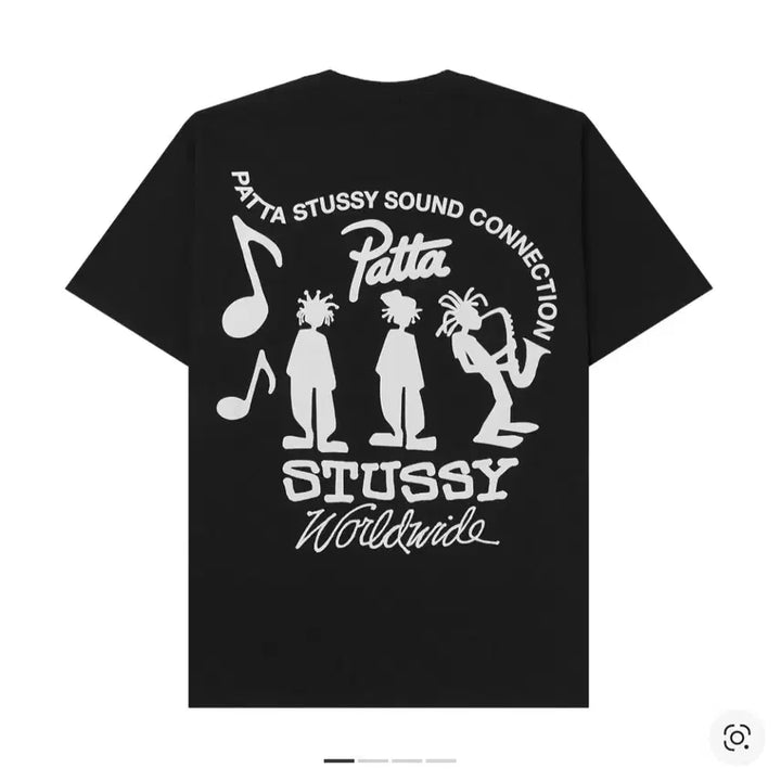 [BUNJANG] Stussy x Patta Sound Connection T-Shirt Black / [XL]스투시 x 파타 사운드 커넥션 티셔츠 블랙