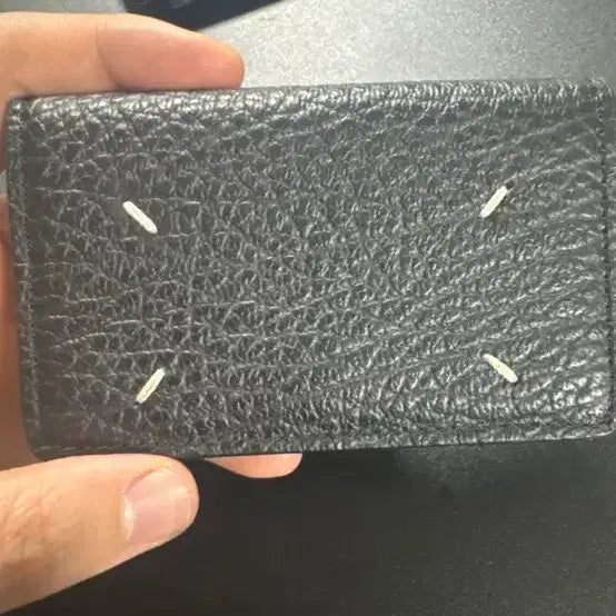 [BUNJANG] Maison Margiela 4-Stitch Grainy Leather Business Card Holder Black / 4 스티치 그레이니 레더 비즈니스 카드 홀더